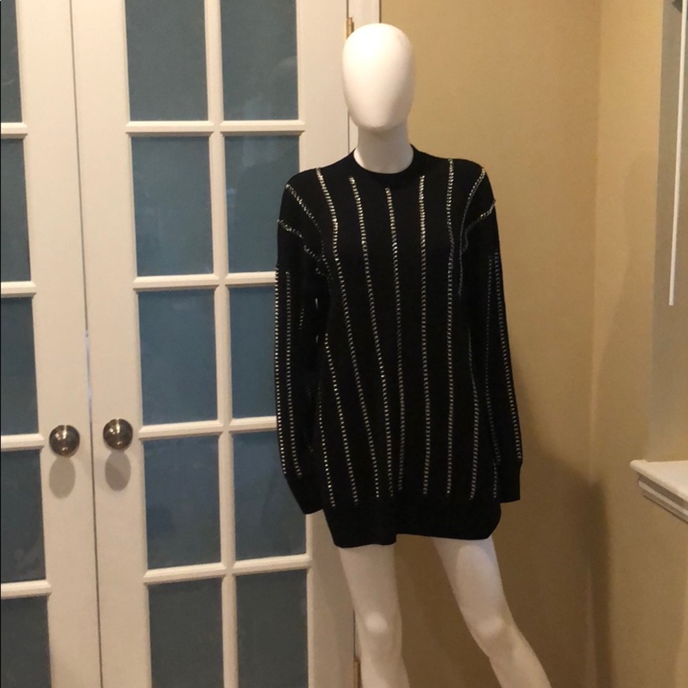 McQ Chain-embellished wool sweater